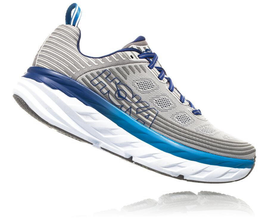 Hoka One One Bondi 6 Löparskor Herr - Grå - IBHME-8094